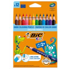 Matita colorata Evolution Triangle - colori assortiti - Bic - conf. 12 pezzi