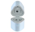 Temperamatite Grip 2001 con contenitore - 3 fori - sky blue - con doppio serbatoio - Faber-Castell