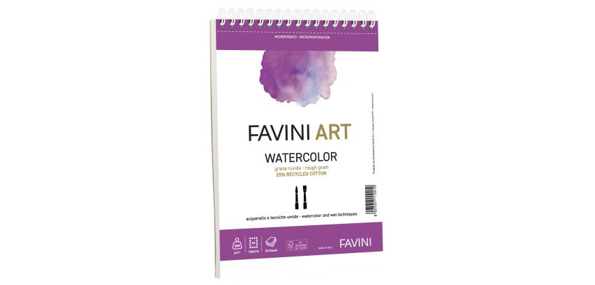 Album spiralato Watercolor - A5 - 300 gr - 20 fogli - Favini Art