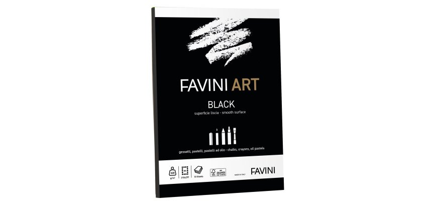 Album collato Black - A4 - 320 gr - 10 fogli - Favini Art