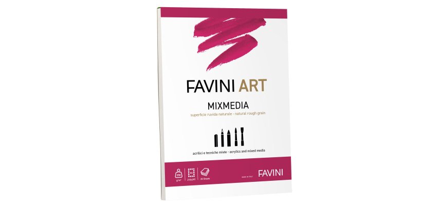Album collato Mix Media - A4 - 250 gr - 20 fogli - Favini Art
