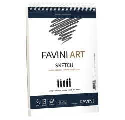 Blocco spiralato Sketch - 23 x 29,7 cm - 90 gr - 40 fogli - Favini Art