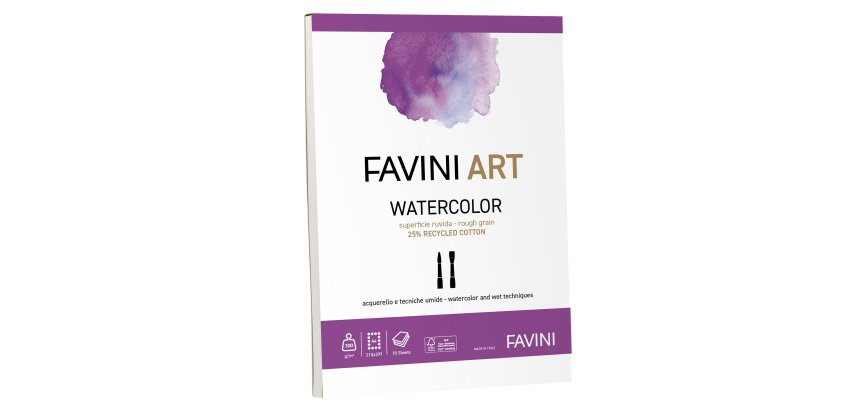 Album collato Watercolor - A5 - 300 gr - 10 fogli - Favini Art