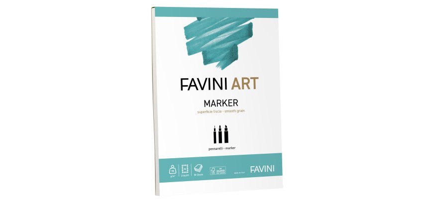 Album collato Marker - A4 - 70 gr - 50 fogli - Favini Art