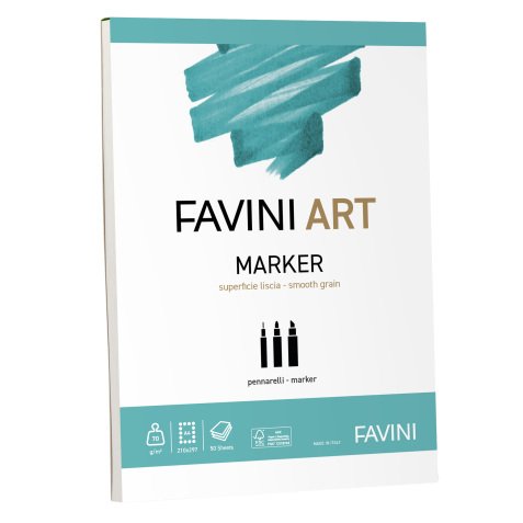 Blocco collato Marker - A4 - 70 gr - 50 fogli - Favini Art