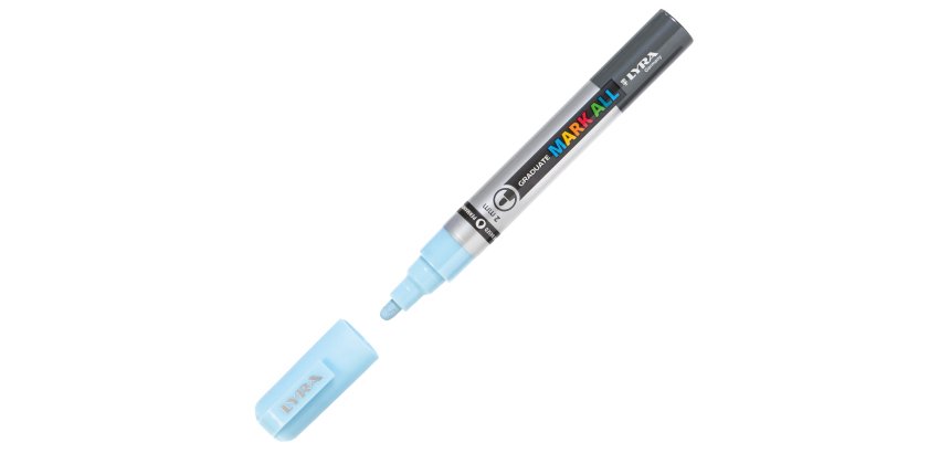 Marcatore a base d'acqua Graduate Mark All  - punta tonda 2mm - blu ghiaccio - Lyra