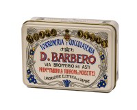 Scrigno regalo - con tartufi misti - 130 gr - metallo - panna - Barbero