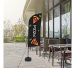 Bandiera a vela PIZZA - con base riempibile - 89 x 240 cm - Studio T