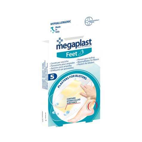 Cerotto idrocolloidale per vesciche Megaplast - PU traspirante - PVS - conf. 5 pezzi