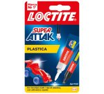 Colla Super Attak - adesivo liquido e attivatore in penna - adatto per incollare plastiche domestiche - 2 gr + 4 ml - trasparente - Loctite - conf. 2 pezzi
