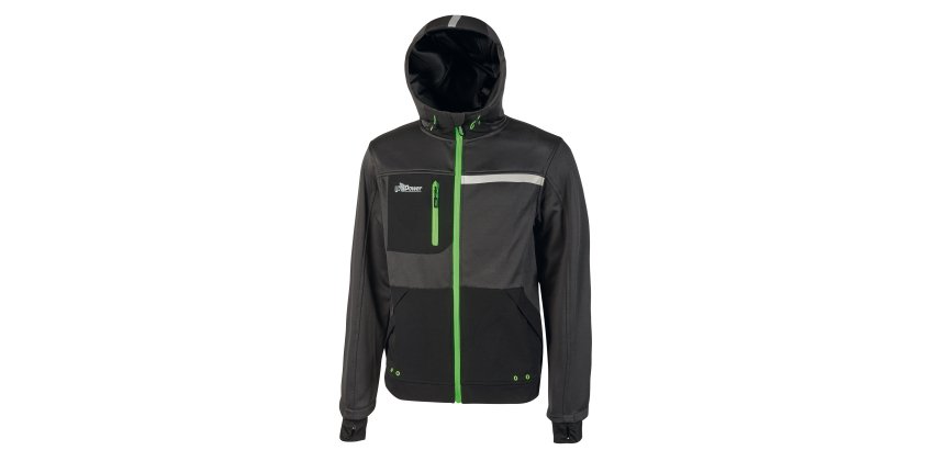 Felpa U-Power Galaxy, nero/verde