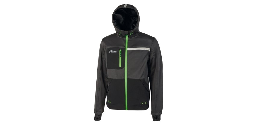 Felpa U-Power Galaxy, nero/verde