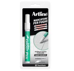 Marcatore permanente per fughe Grout Pen - puna a scalpello - tratto 2,0-4,0 mm - bianco - Artline