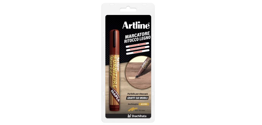 Marcatore permanente per legno Furniture Marker - punta a scalpello - tratto 2,0-5,0 mm - acero - Artline