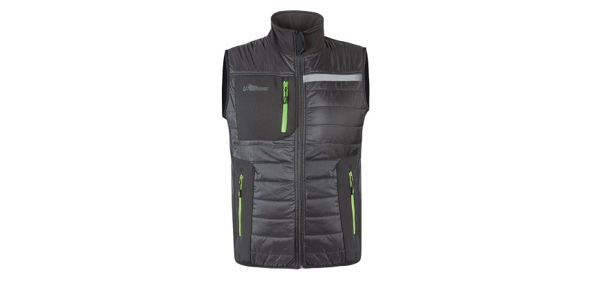 Gilet U-Power Wall, grigio/verde