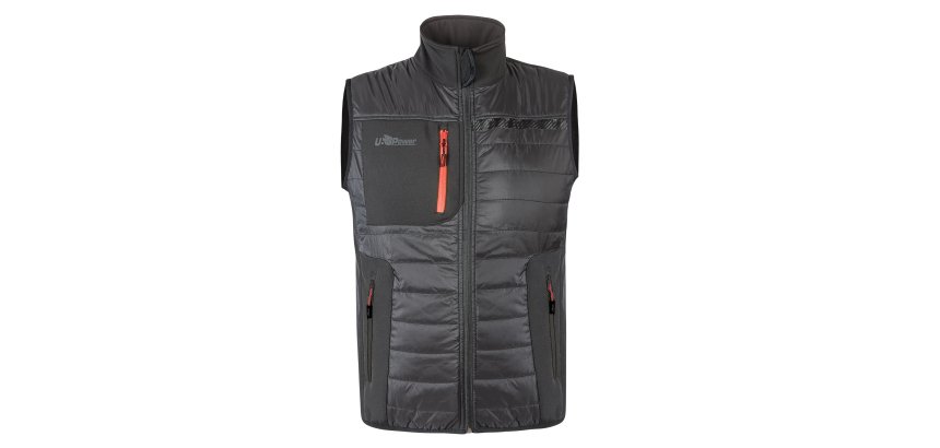 Gilet U-Power Wall, grigio/arancio