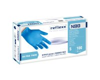 Guanti monouso Reflexx® N80 in nitrile azzurro, 100 unità