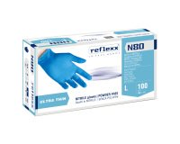 Guanti monouso Reflexx® N80 in nitrile azzurro, 100 unità