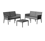 Salotto Panka - antracite - Grandsoleil - set 4 elementi