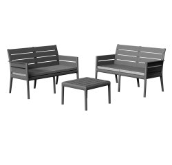 Salotto Panka - antracite - Grandsoleil - set 4 elementi