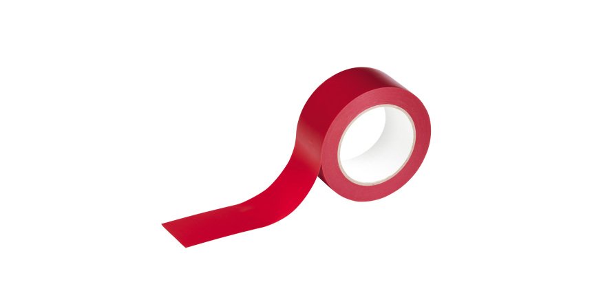 Nastro adesivo DURALINEBASIC 50/016 - removibile - 5 cm x 33 m - rosso - Durable