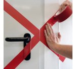 Nastro adesivo DURALINEBASIC 50/016 - removibile - 5 cm x 33 m - rosso - Durable