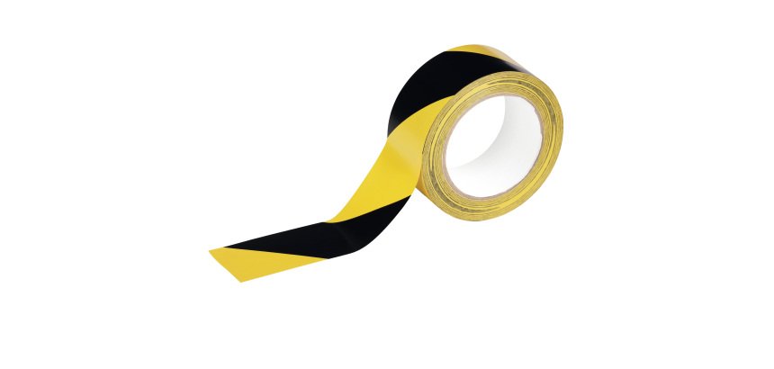 Nastro adesivo DURALINEBASIC 50/016 - removibile - 5 cm x 33 m - giallo/nero - Durable