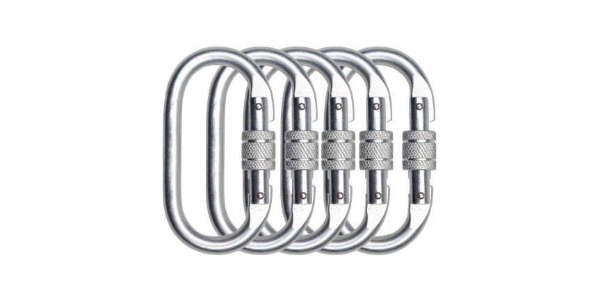 Moschettone a vite - acciaio - Deltaplus - conf. 5 pezzi