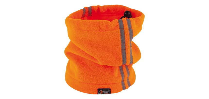 Scaldacollo - alta visibilità - taglia unica - pile - arancione fluo - U-Power