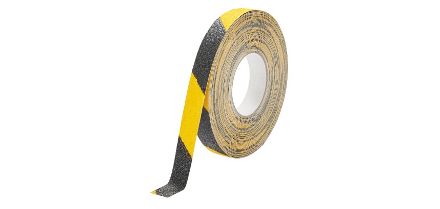 Nastro adesivo antiscivolo DURALINE GRIP+ - 2,5 cm x 15 m - giallo/nero - Durable