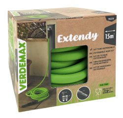 Tubo da giardno a 6 strati estensibile Extendy -15 m - TPE - verde - Verdemax