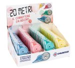 Correttore a nastro 20 Metri - 5 mm x 20 m - involucro colori assortiti pastello - Osama