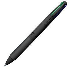 Penna a sfera 4 Multi Urban - punta 1,00 mm - 4 colori - all black - Osama
