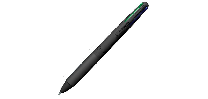 Penna a sfera 4 Multi Urban - punta 1,00 mm - 4 colori - all black - Osama