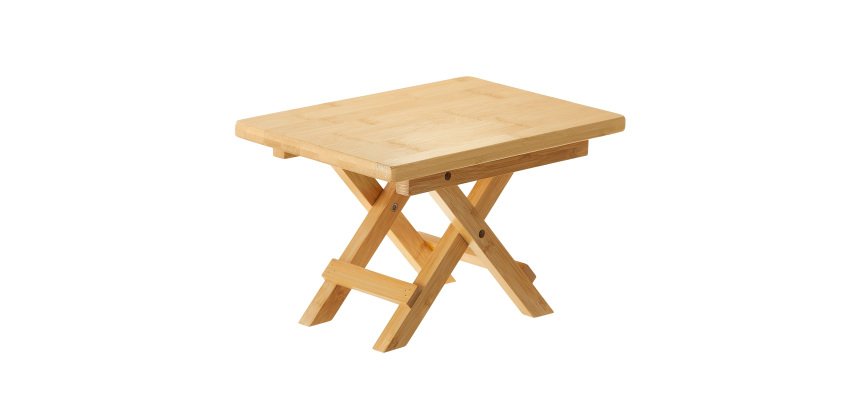 Stand richiudibile - 30 x 20 x18 cm - bamboo - colore naturale - Leone