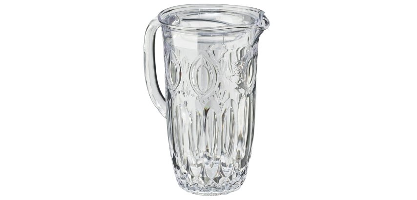 Caraffa decorata Milos - 1,7 L - metacrilato - trasparente - Leone