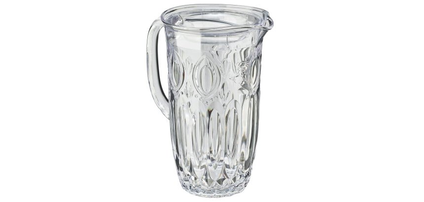 Caraffa decorata Milos - 1,7 L - metacrilato - trasparente - Leone