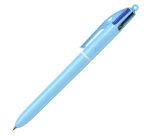 Penna sfera a scatto 4 Colori Pastel - 1.0 mm - Bic - conf. 12 pezzi