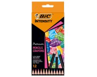 Matita Intensity Wood Premium - colori assortiti - Bic - conf. 12 pezzi