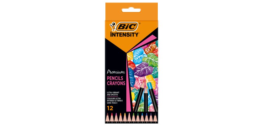 Matita Intensity Wood Premium - colori assortiti - Bic - conf. 12 pezzi