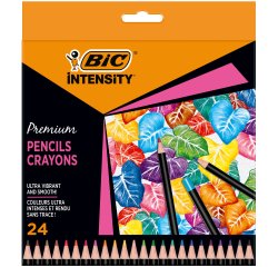 Matita Intensity Wood Premium - colori assortiti - Bic - conf. 24 pezzi
