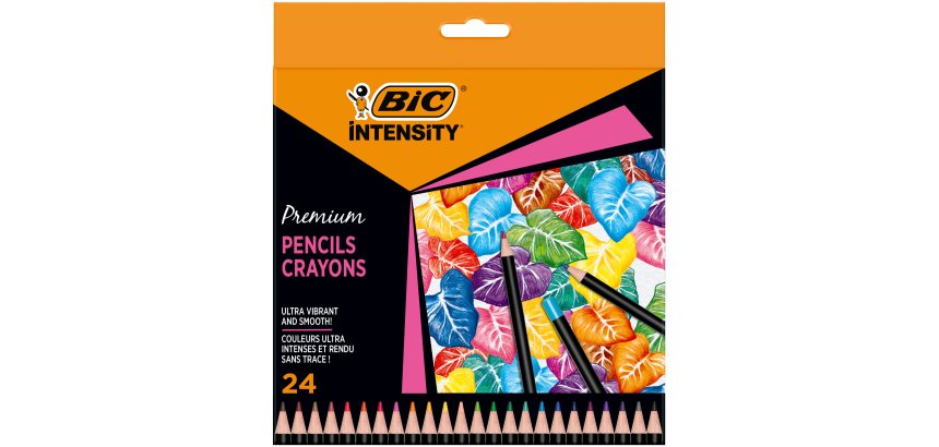 Matita Intensity Wood Premium - colori assortiti - Bic - conf. 24 pezzi