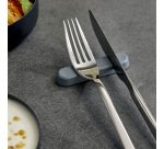 Poggiaposate - 8 x 2 x 1 cm - melamina - grigio - Leone - conf. 6 pezzi