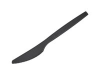 Coltello monouso in CPLA - 16 cm - nero - Leone - conf. 50 pezzi