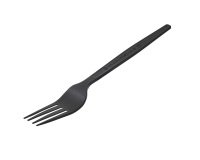 Forchetta monouso in CPLA - 16 cm - nero - Leone - conf. 50 pezzi