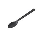 Cucchiaino monouso in CPLA - 12,5 cm - nero - Leone - conf. 50 pezzi