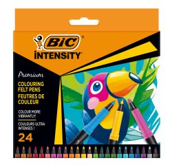 Pennarello Intensity Premium - colori assortiti - Bic - conf. 24 pezzi