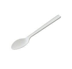 Cucchiaino monouso in CPLA - 12,5 cm - bianco - Leone - conf. 50 pezzi