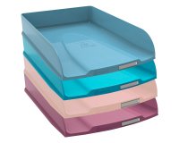 Exacompta Pack of 4 Letter Trays COMBO Styli Skandi - Assorted colours