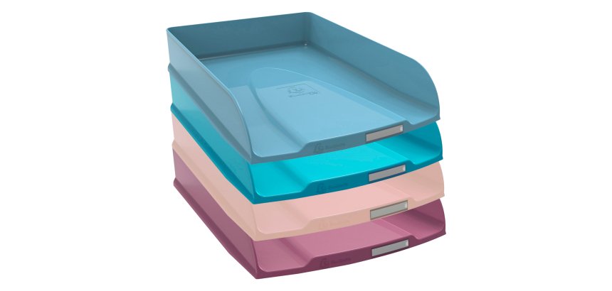 Exacompta Pack of 4 Letter Trays COMBO Styli Skandi - Assorted colours